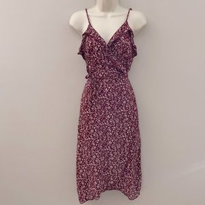 SHEIN Wrap Sundress size large. Brick red and cream.